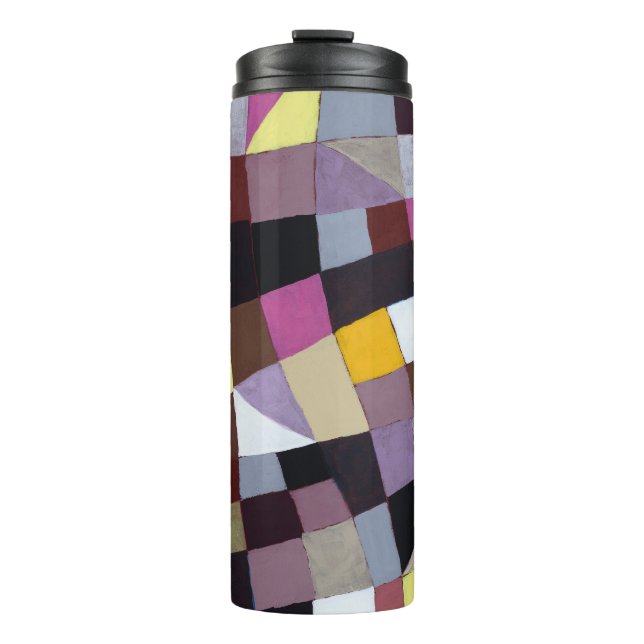 Termo Cuadrícula irregular: Pintura abstracta violeta-am (Anverso)