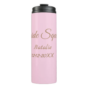 Termo Cuadrilla de dama de honor dorada rosa agregar nom