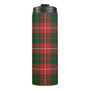 Termo Cuadro de Clan MacKinnon Verde Rojo Tartán