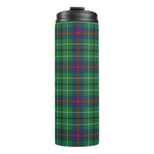 Termo Cuadro de clan tartán Duncan Verde Rojo Azul