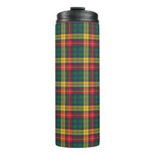 Termo Cuadro de Tartán Clan Buchanan Verde Rojo