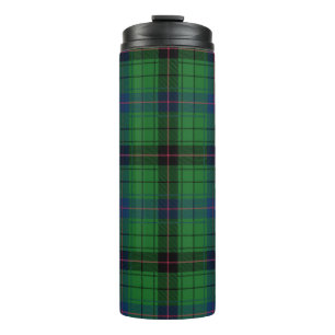 Termo Cuadro Escocés Clan Davidson Tartán Verde Negro