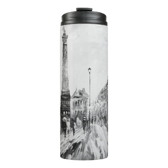 Termo Cuadros artísticos en blanco y negro. (Anverso)
