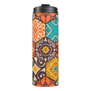 Termo Cuadros de mosaico de mosaicos de colores sin foco