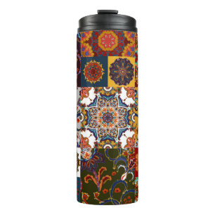 Termo Cuadros de mosaico de mosaicos de colores sin foco