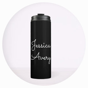 Termo Cualquier nombre Cool script blanco editable sob
