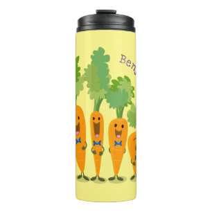 Termo Cuarteto de zanahoria cantante lindo ilustracion p