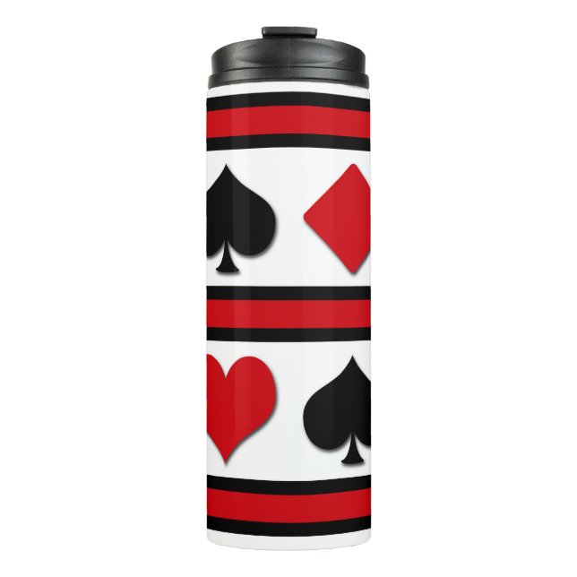 Termo Cuatro trajes de cartas (Anverso)