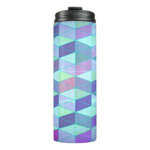 Termo Cubos en triángulos patrón geométrico