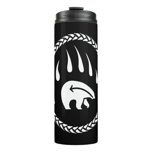 Termo Cuchilla de oso tribal Tumbler Bear Art Drinkware (Anverso)
