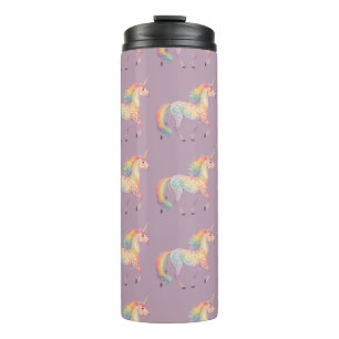 Termo Cuerno de Unicornio de Arcoíris Mágico Personaliza