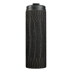 Termo Cuero de cocodrilo lujoso: textura textil.