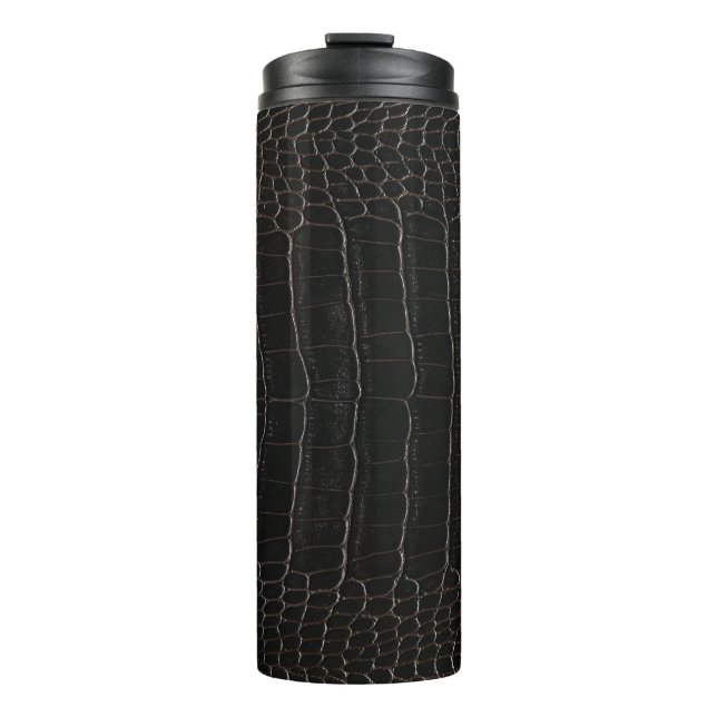 Termo Cuero de cocodrilo lujoso: textura textil. (Anverso)