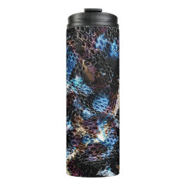 Termo Cuero de piel de pithon, lagarto de serpiente sin