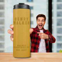 Cuero Grabado en relieve personalizado de oro amar