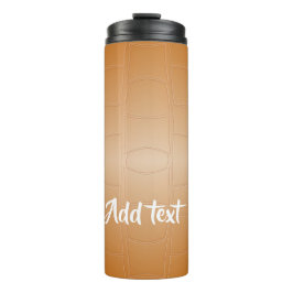 Termo Cuero marrón monograma texturado