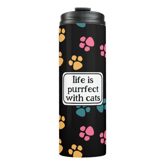 Termo Cuidada y graciosa garra negra (Anverso)