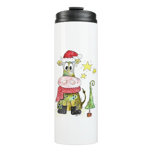 Termo Cuidados y caprichosos Navidades vaca (Anverso)