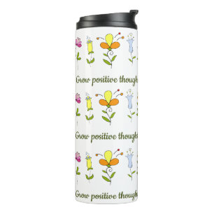 Termo Cultiva flores de pensamientos positivos   