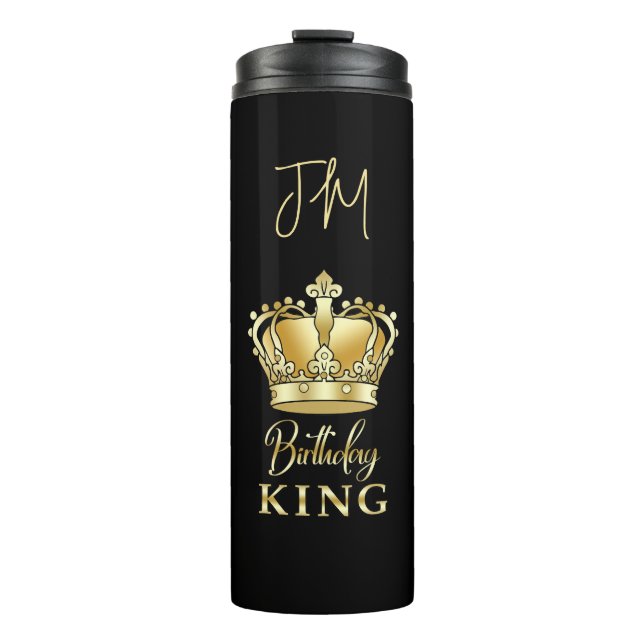 Termo Cumpleaños King Gold Crown Queen Luxury Monograma (Anverso)