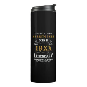 Termo Cumpleaños Personalizado Mejor Papá Oro Legendario