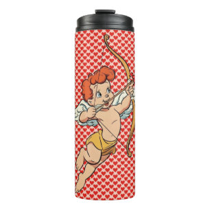 Termo Cupido vintage/retro del día de San Valentín
