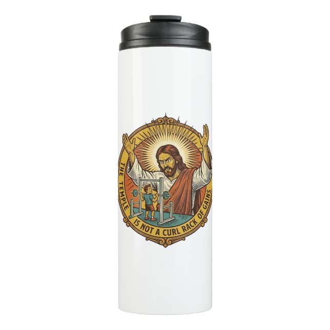 Termo Curlos de bíceps enojados de Jesús Rack de sentadi (Anverso)