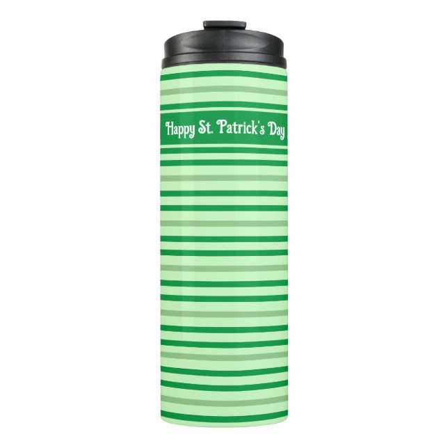 Termo Curte Green Striped Happy St Patrick's Day Thermal (Anverso)