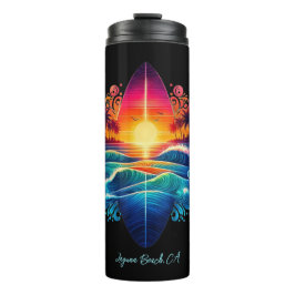 Termo Curvas de Surfboard de Sunset