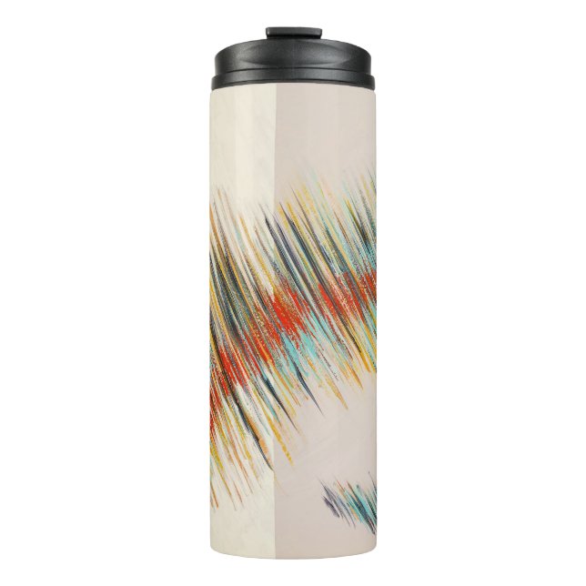 Termo Curvas irregulares arte de pintura abstracta (Anverso)