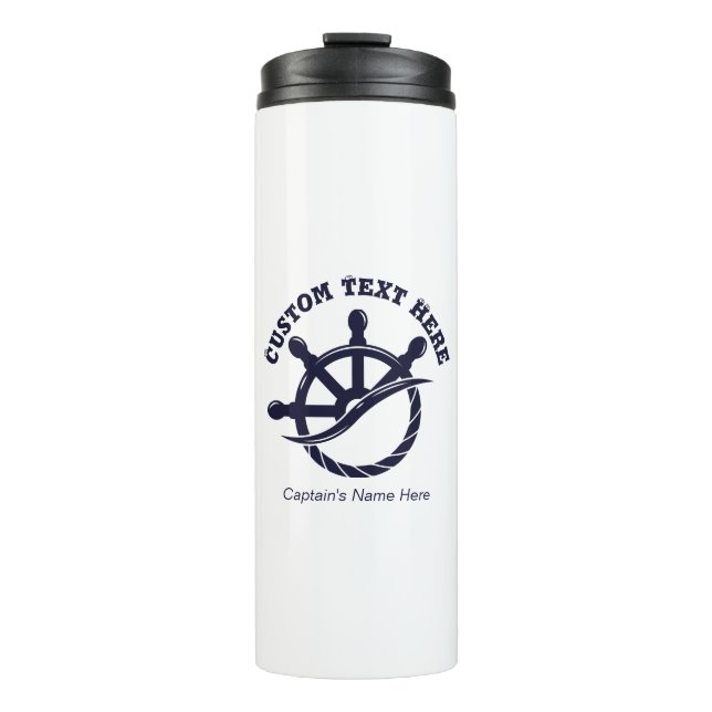 Termo Custom Captain Boat Nautical Gift (Anverso)
