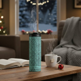 Termo Custom Family Name Candle with Cozy Knit Pattern