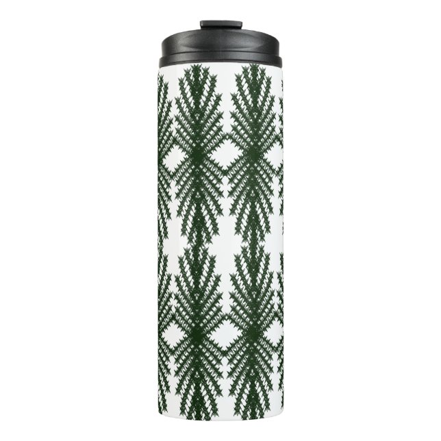 Termo Custom Forest Green Pine Tree Abstract Pattern (Anverso)