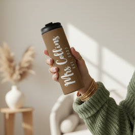 Termo Custom Just Married Tumbler for Bride and Groom