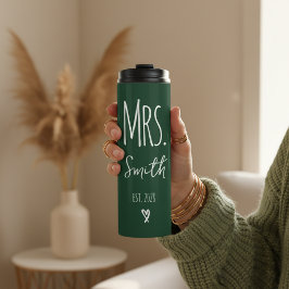 Termo Custom Mr and Mrs Thermal Tumbler for Wedding Gift