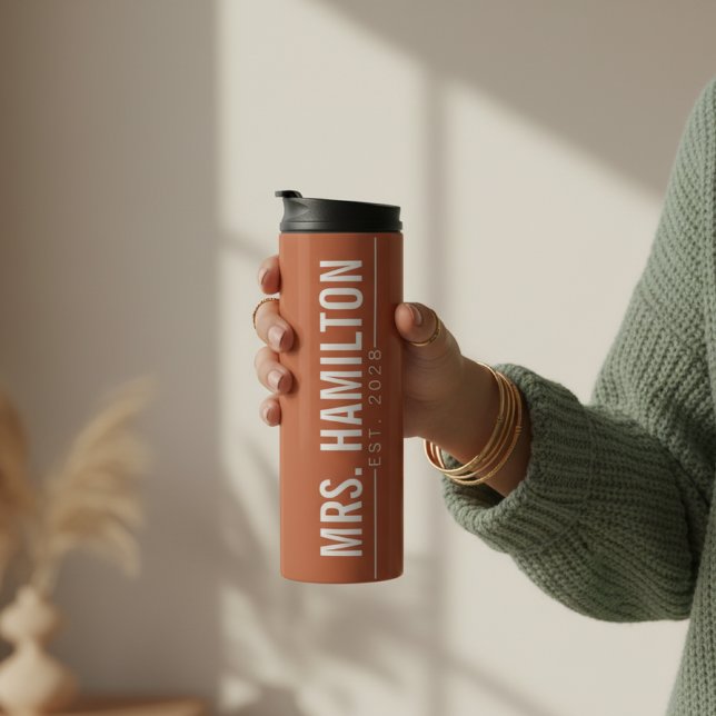 Termo Custom Mr &amp; Mrs Tumbler, Couple Gift for Weddings (Custom Mr &amp; Mrs Tumbler – Personalized Couple Gift for Weddings, Anniversaries &amp; Birthdays)