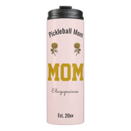 Termo Custom Name Pickleball Mom Modern Sports Gift Pink