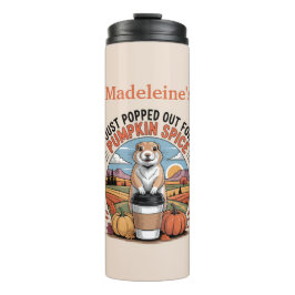 Termo Custom Name Pumpkin Spice Autumn Prairie Dog