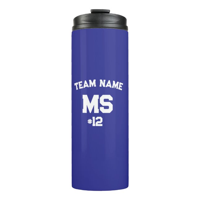 Termo Custom Sports Team Name Number (Anverso)