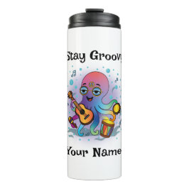 Termo Custom Thermal Tumbler | Retro Octopus Name & Text