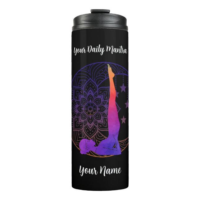 Termo Custom Thermal Tumbler with Name & Mantra (Anverso)