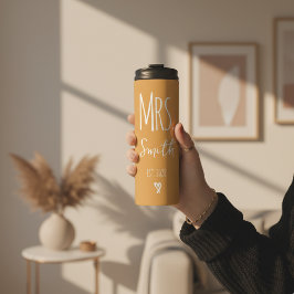 Termo Custom Yellow Wedding Tumbler for Hubby & Wifey