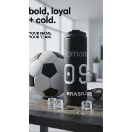Termo Customizable Brasil Soccer Team Monochromatic 