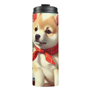 Termo Cuta pintura coreana de perro jindo