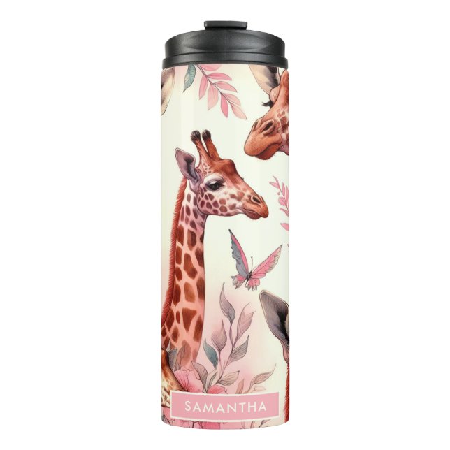 Termo Cute acuarela Giraffe (Anverso)