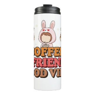 Termo Cute Animal Friends Coffee Lovers