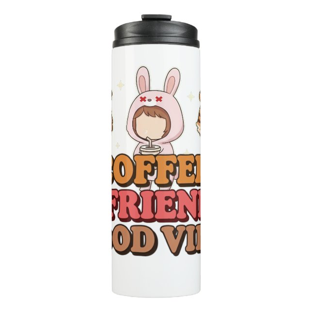 Termo Cute Animal Friends Coffee Lovers (Anverso)