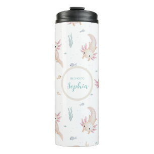 Termo Cute Axolotl Niños de la Escuela Personalizados
