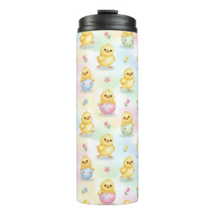 Termo Cute Baby Chick Acuarela Pascua