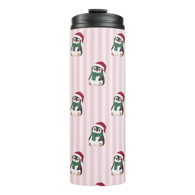 Termo Cute Baby Penguin Wearing Santa Hat Christmas  (Anverso)